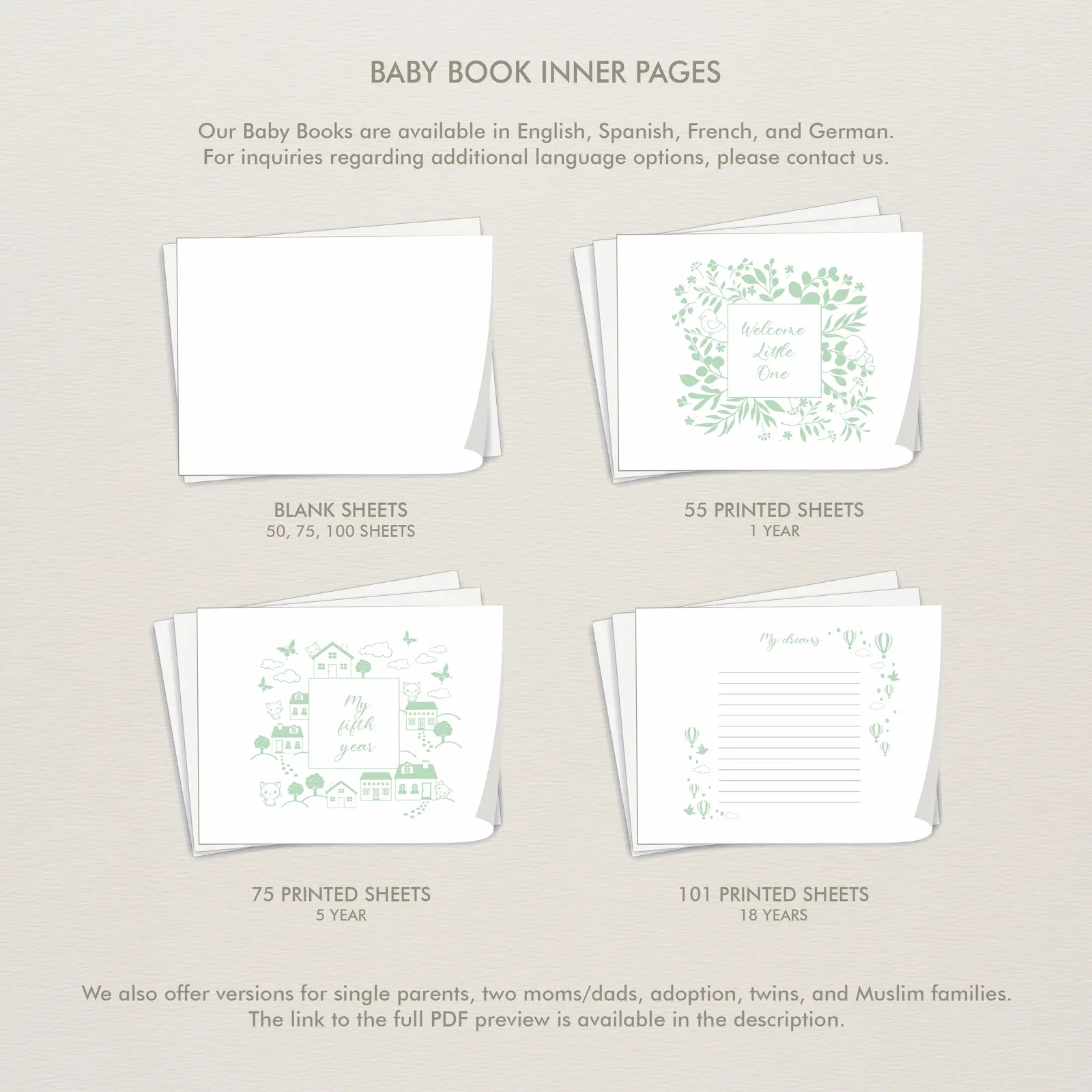 Eco Leather Baby Photo Book - Image 7