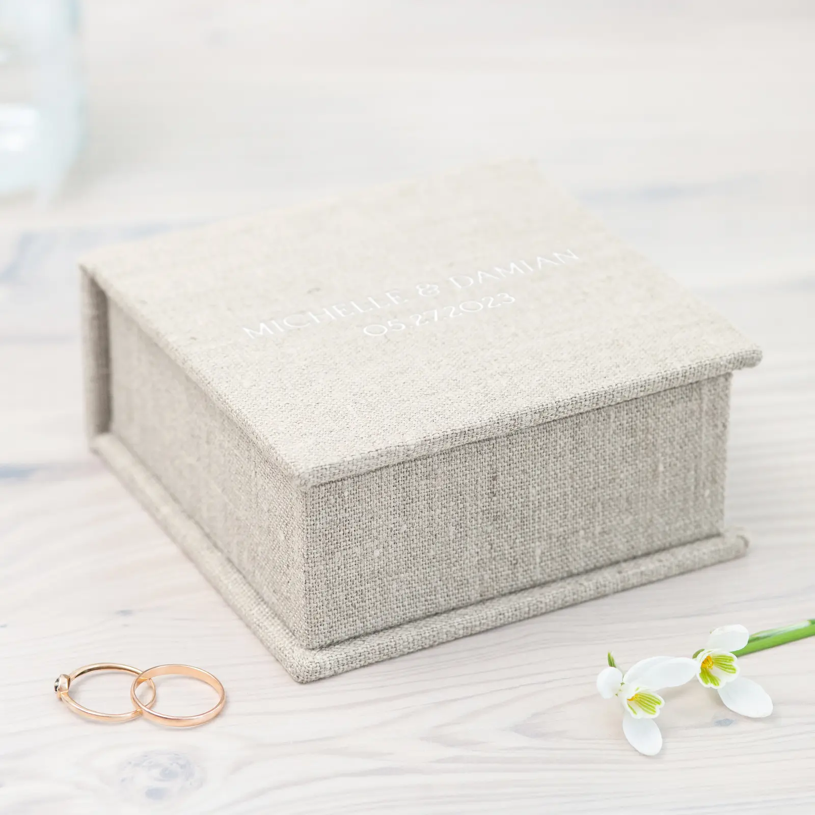 Linen Ring Bearer Box - Image 2