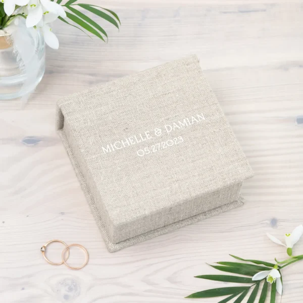 Linen Ring Bearer Box