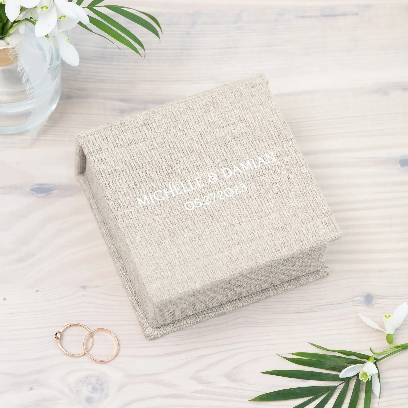 Linen Ring Bearer Box