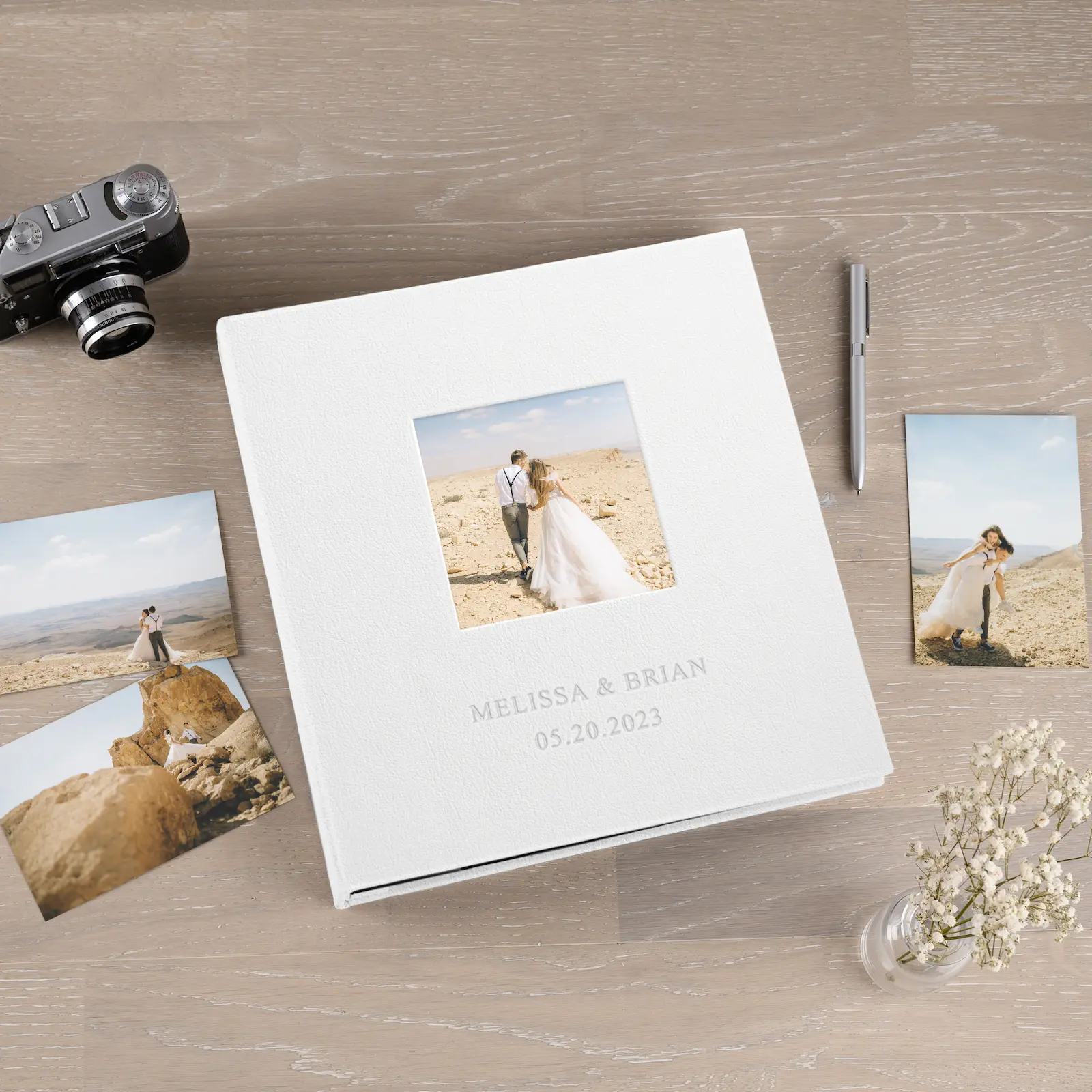 Eco Leather Slip In Photo Album with Photo Window for 100-1000 4x6 Photos - Image 4
