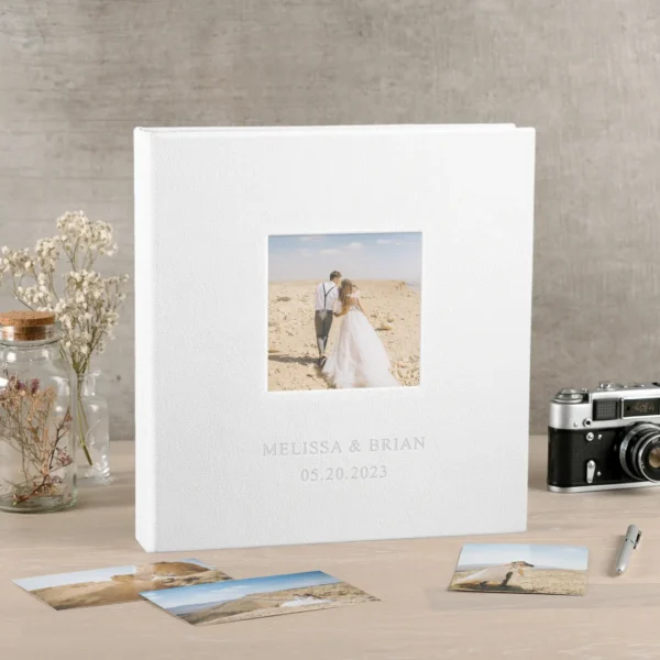 Eco Leather Slip In Photo Album with Photo Window for 100-1000 4x6 Photos