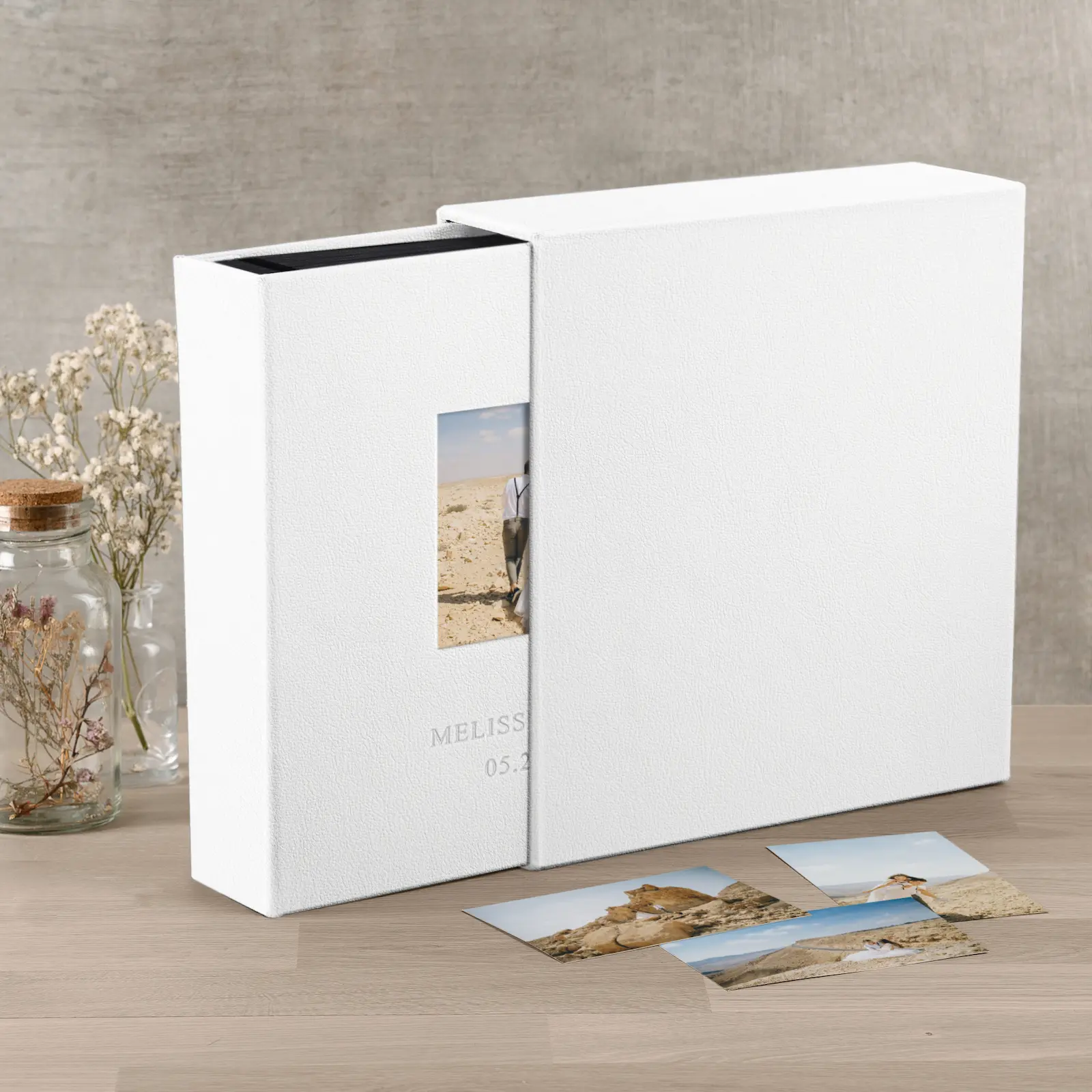 Eco Leather Slip In Photo Album with Photo Window for 100-1000 4x6 Photos - Image 5