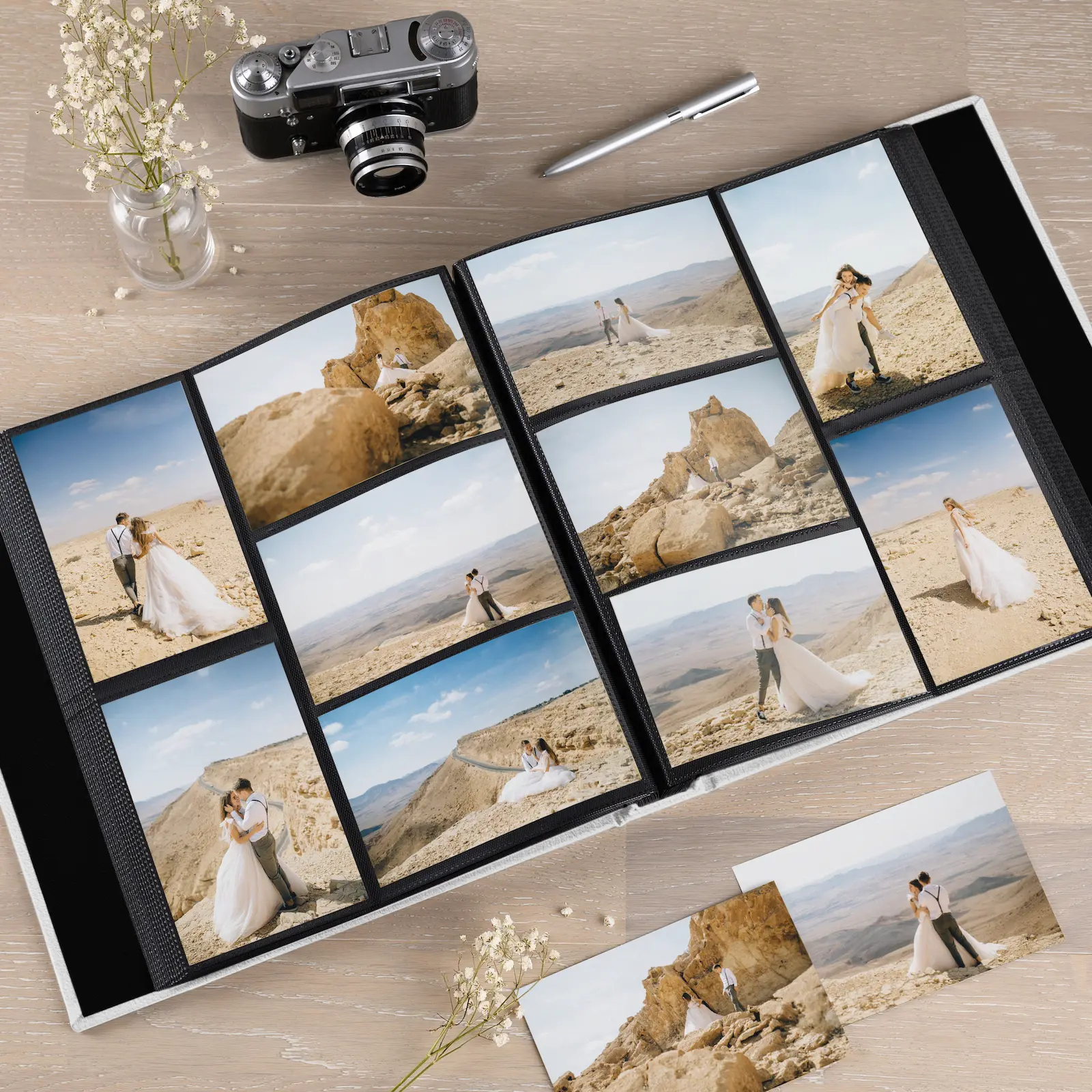 Eco Leather Slip In Photo Album with Photo Window for 100-1000 4x6 Photos - Image 3