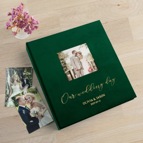 Velvet Slip In Photo Album with Photo Window for 100-1000 4x6 Photos