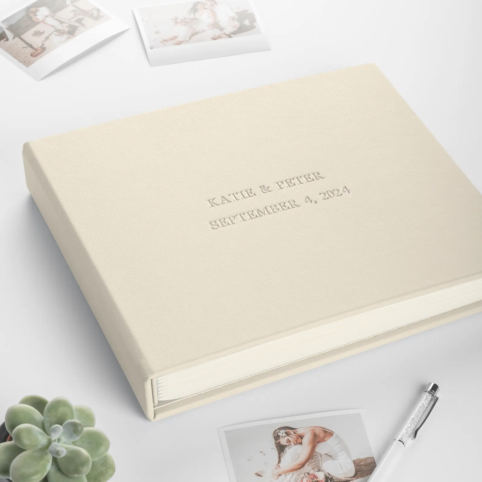 Eco Leather Wedding Guest Book - Image 2
