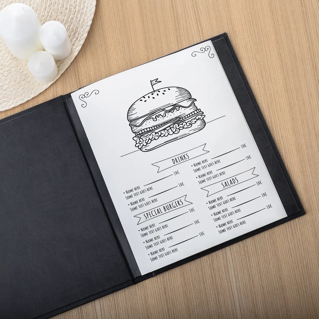 Eco Leather Menu Book #2 - Image 3