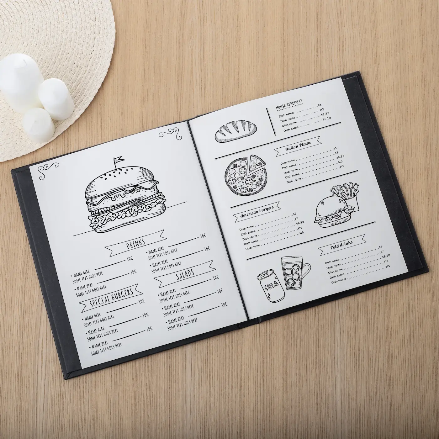 Eco Leather Menu Book #2 - Image 2