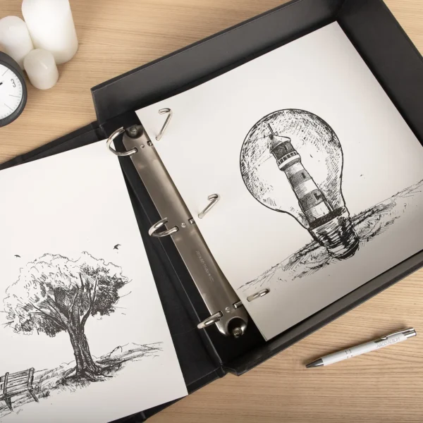 Eco Leather Ring Binder Box UV