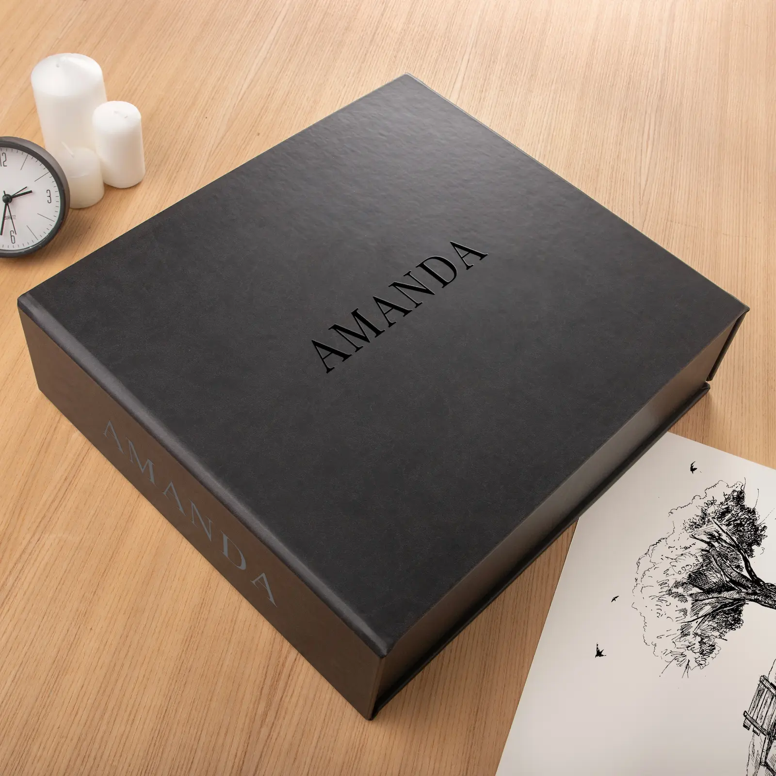Eco Leather Ring Binder Box UV - Image 2