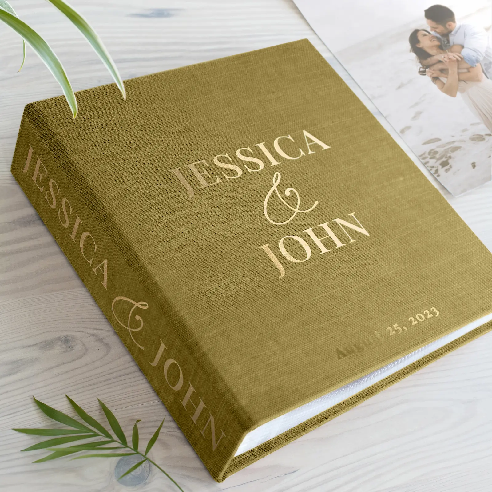 Linen Slip In Photo Album for 8x10 Photos - Image 2