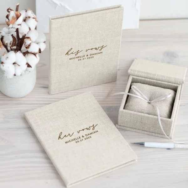 Linen Vow Book