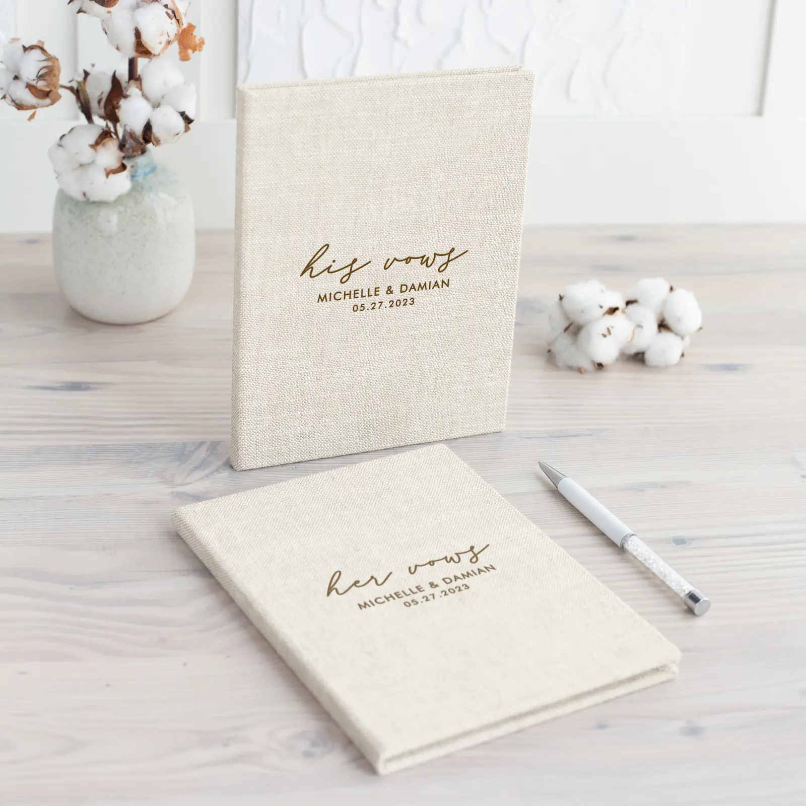 Linen Vow Book - Image 6