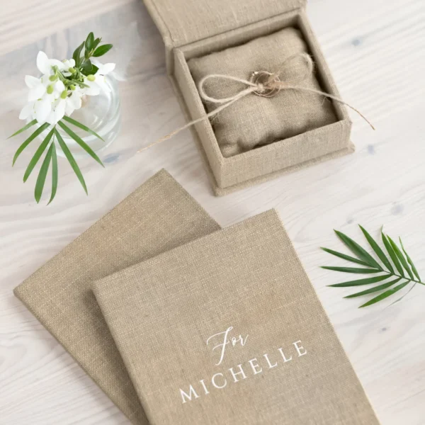Linen Vow Book