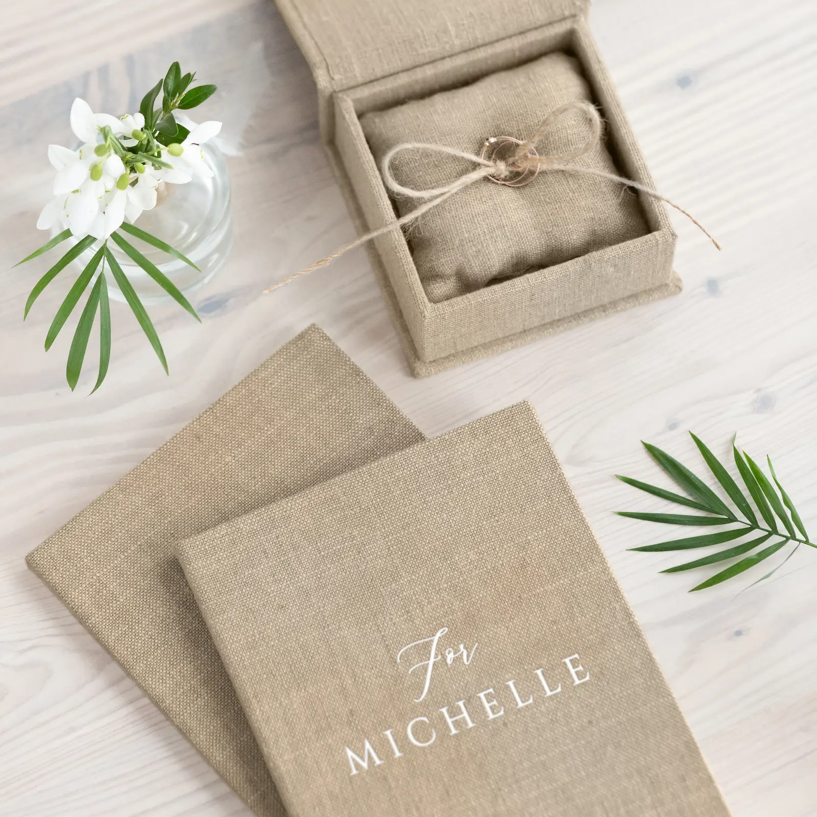Linen Vow Book