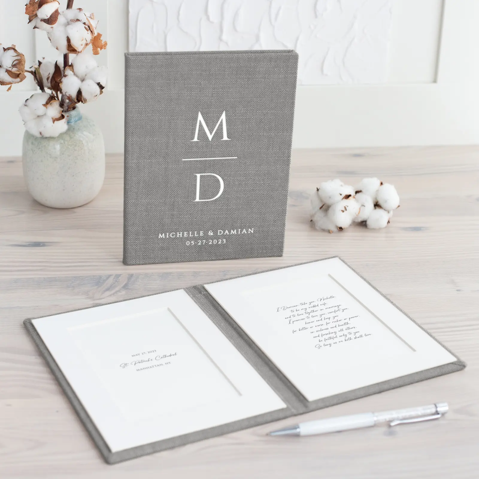 Linen Vow Book - Image 4