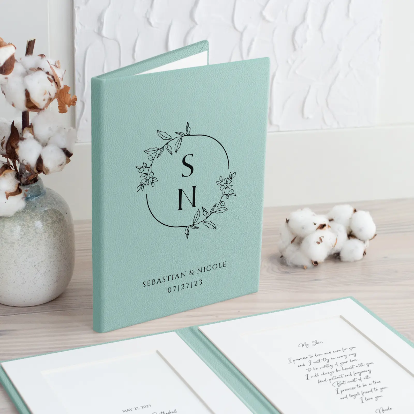 Eco Leather Vow Book UV