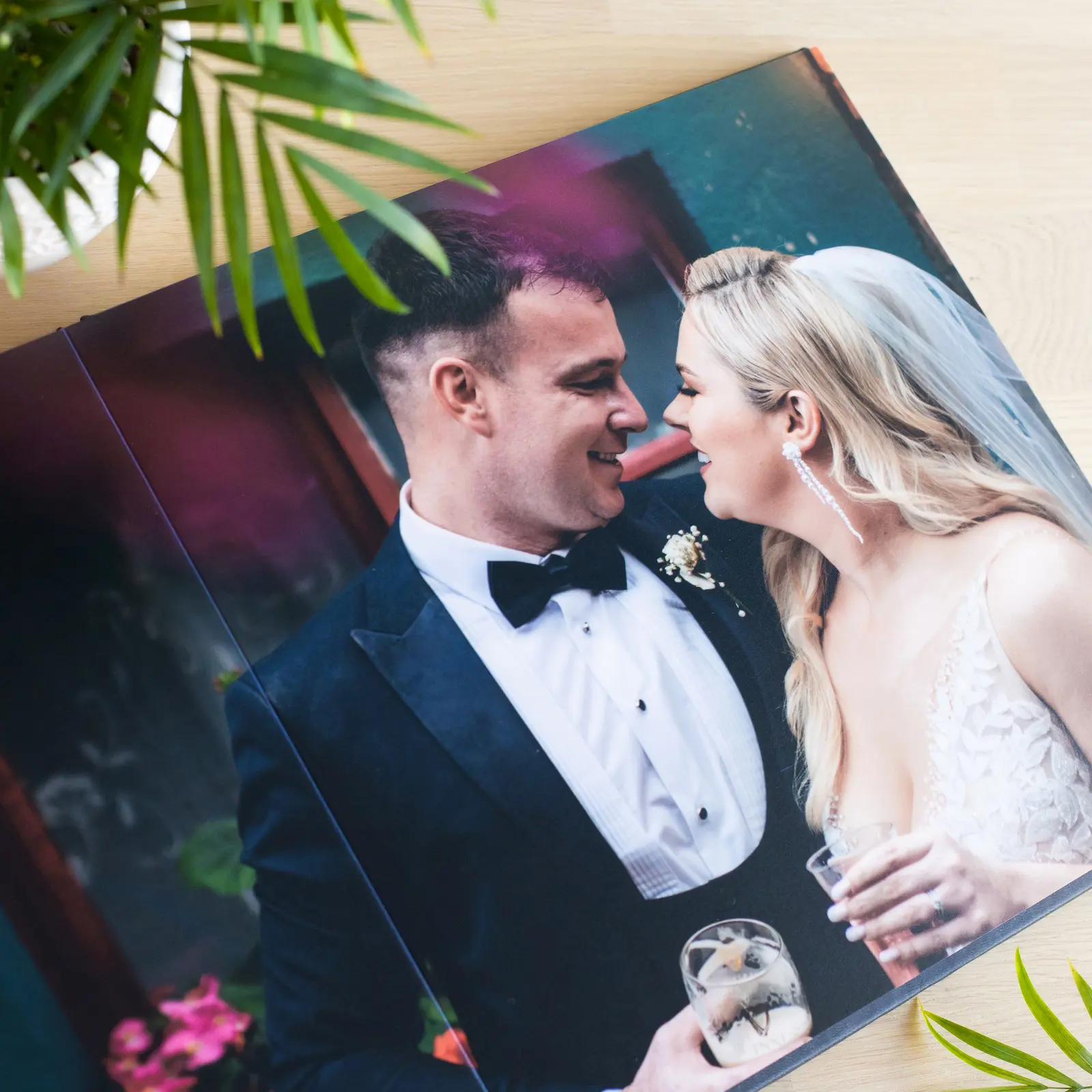 Leather Lay Flat Photo Album, Glass Cover - Image 3