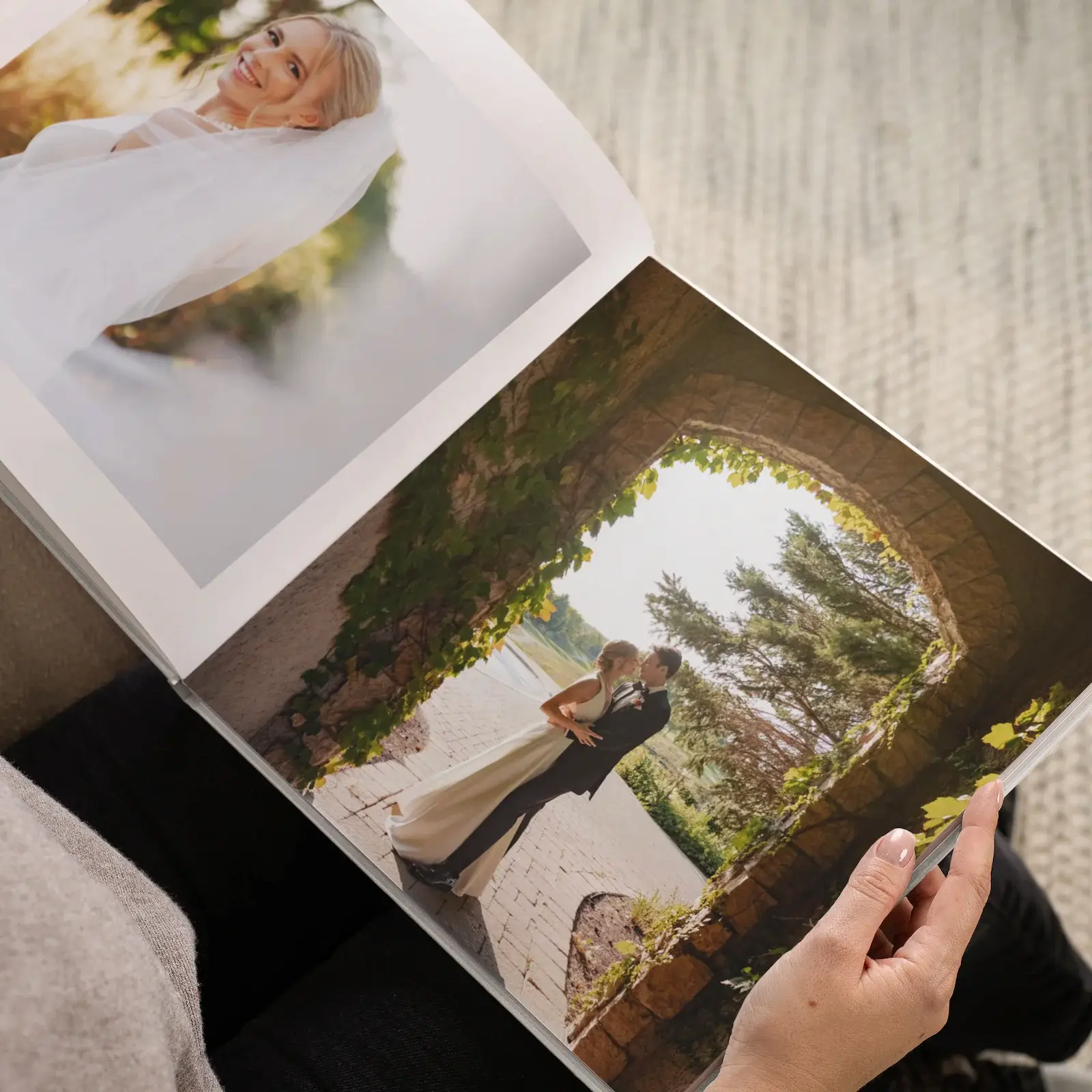 Eco Leather Hard Cover Wedding Photo Book - Image 3