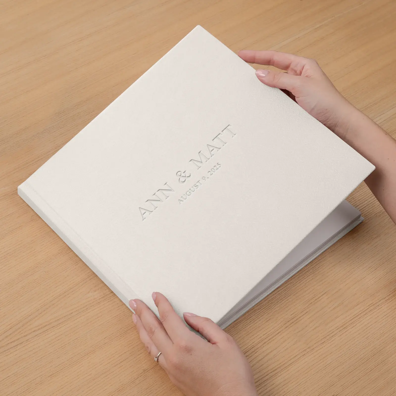 Eco Leather Hard Cover Wedding Photo Book - Image 4