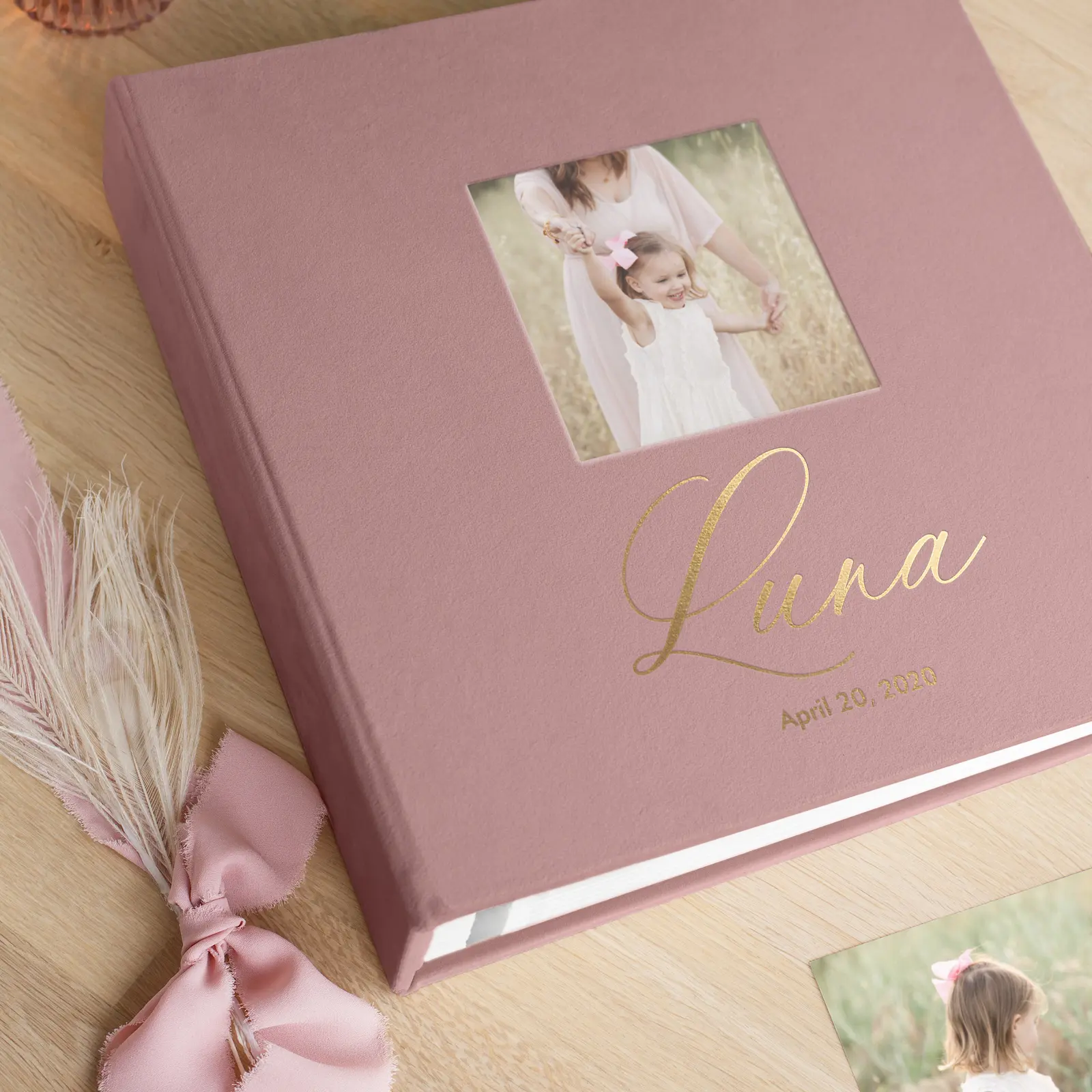 Velvet Baby Self Adhesive Photo Album Photo Window