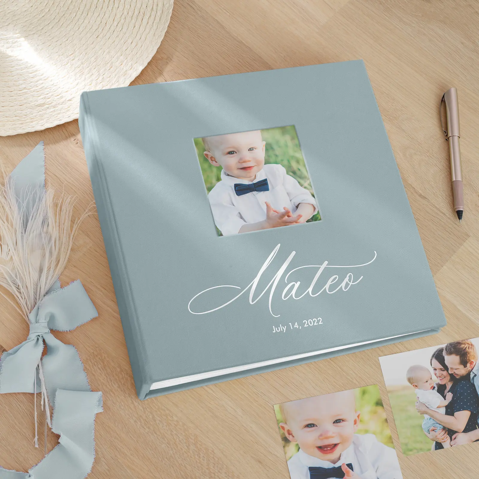 Velvet Slip In Baby Photo Album for 100-1000 4x6 Photos, Photo Window - Image 4