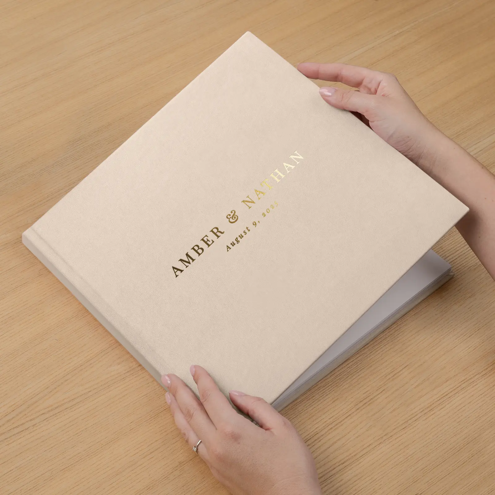 Velvet Hard Cover Wedding Photo Book - Image 2