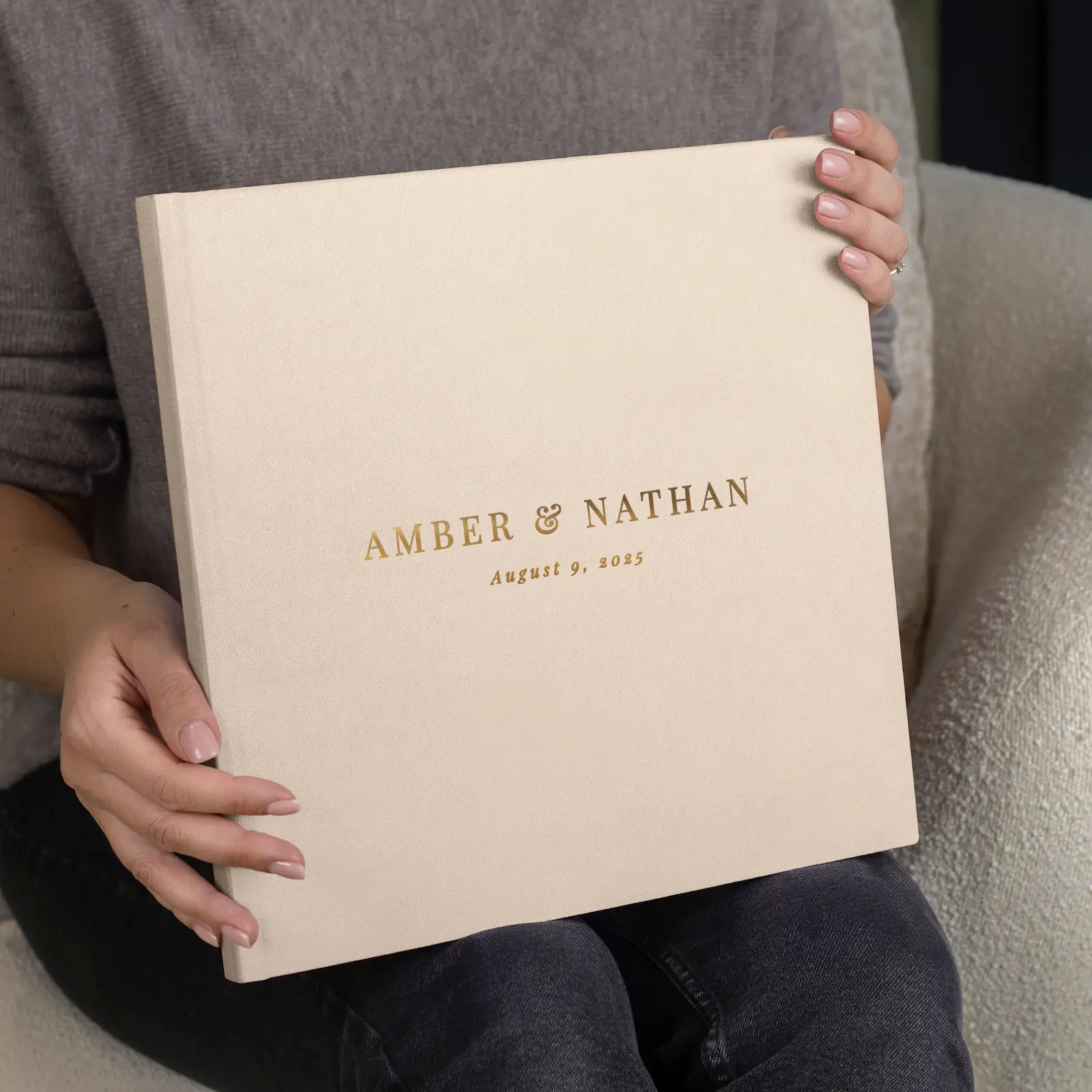 Velvet Hard Cover Wedding Photo Book - Image 4