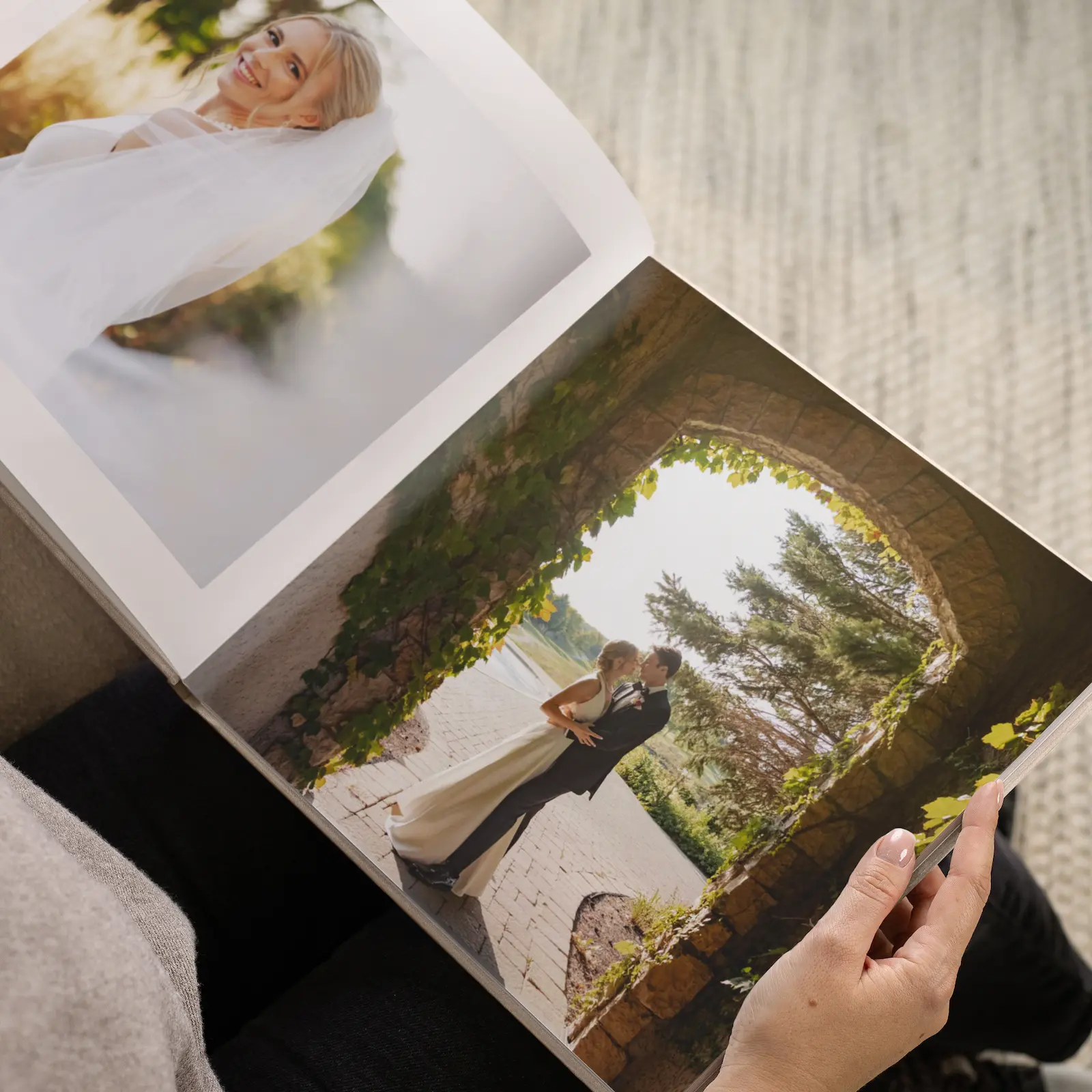 Velvet Hard Cover Wedding Photo Book - Image 6