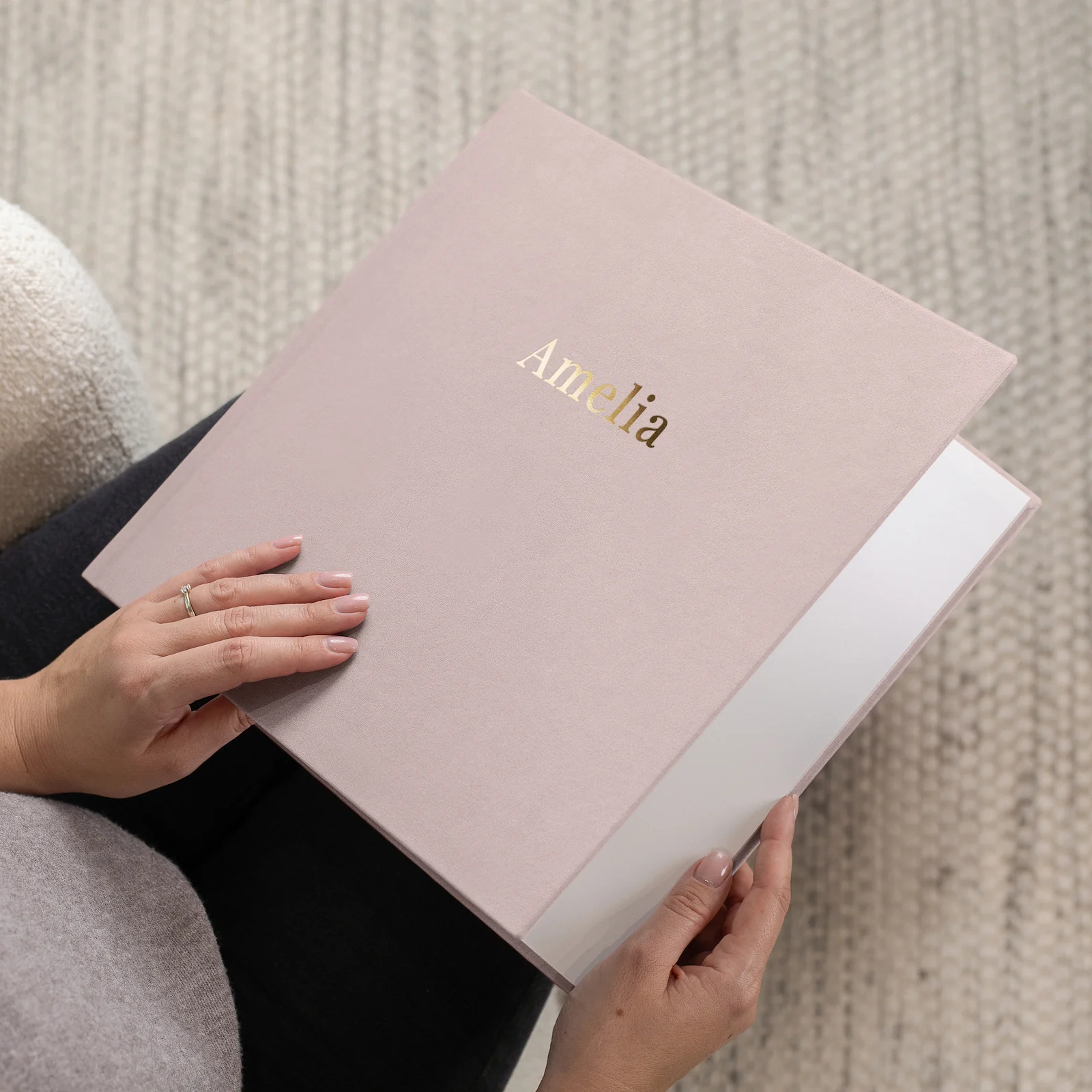 Velvet Hard Cover Baby Photo Book - Image 4