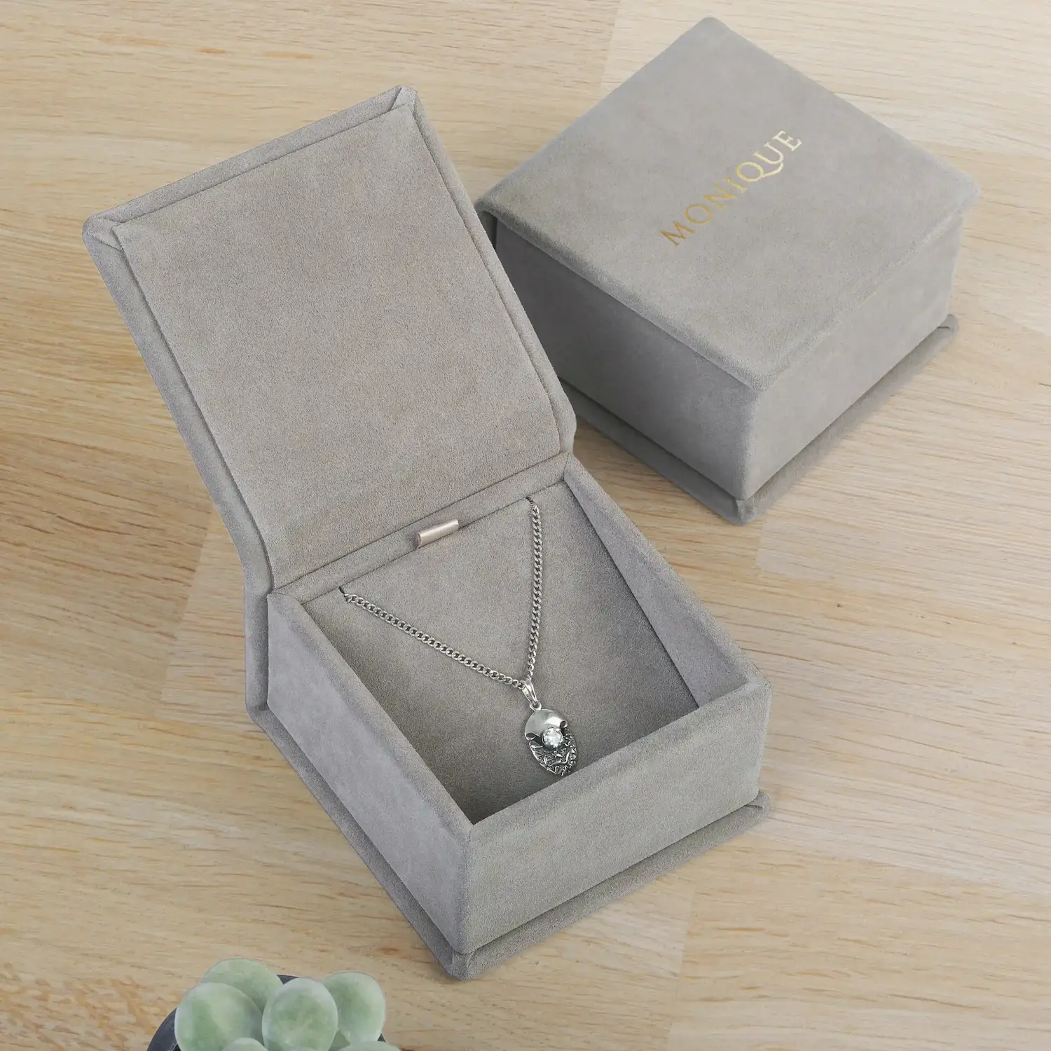 Suede Necklace Gift Box
