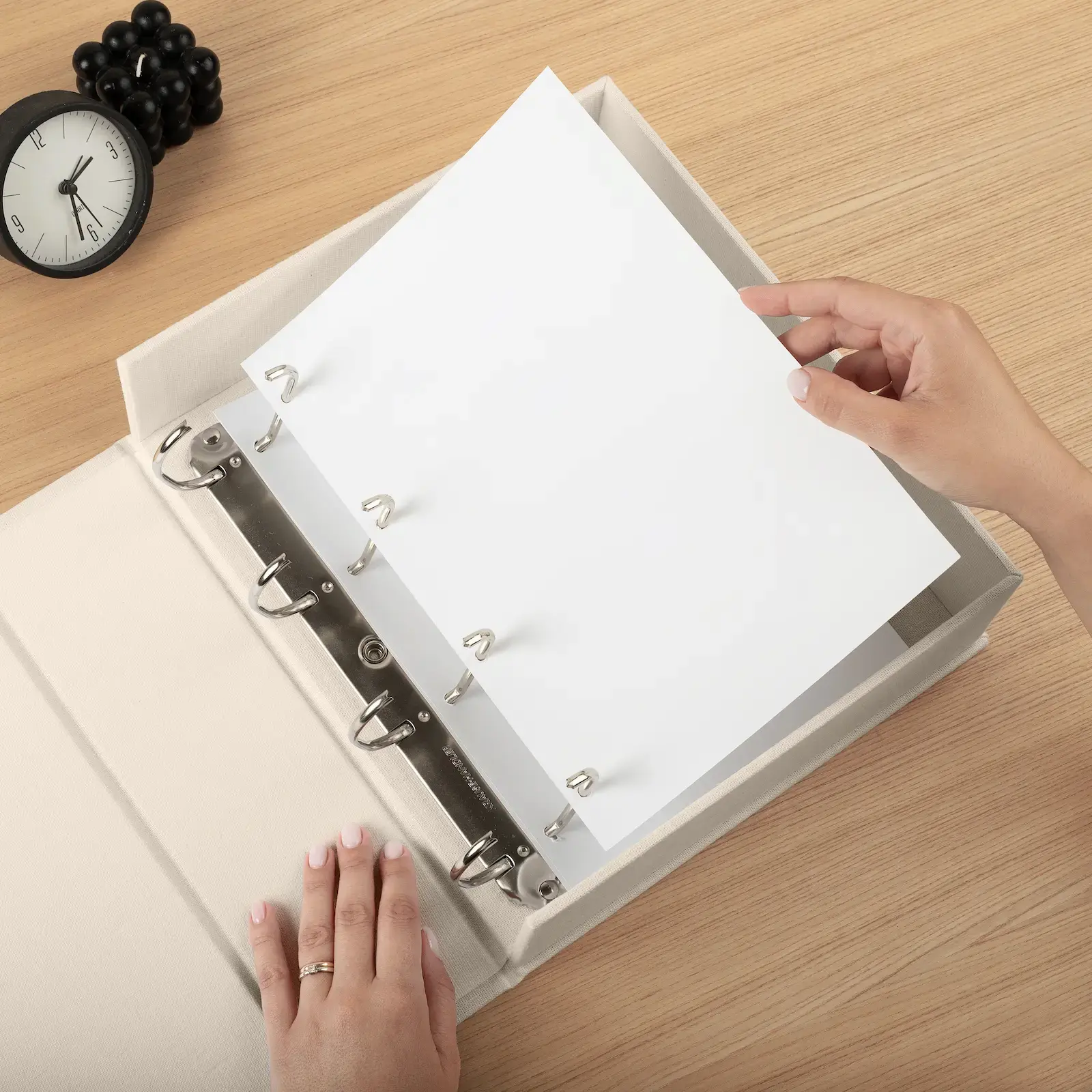 Linen Ring Binder Box - Image 3