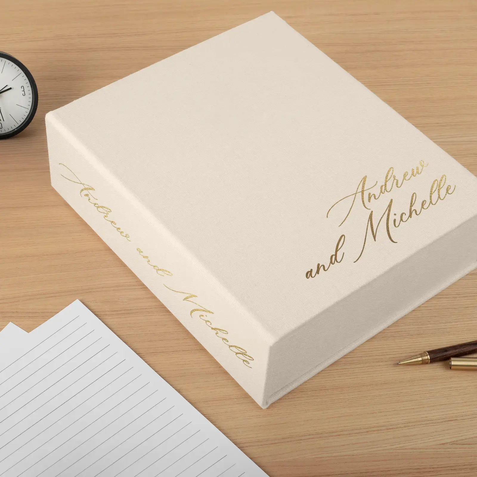 Linen Ring Binder Box
