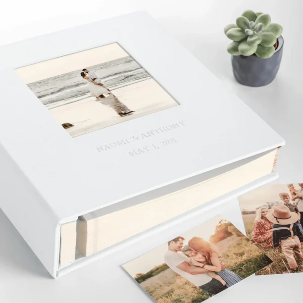 Leather Self Adhesive Photo Album, Photo Window