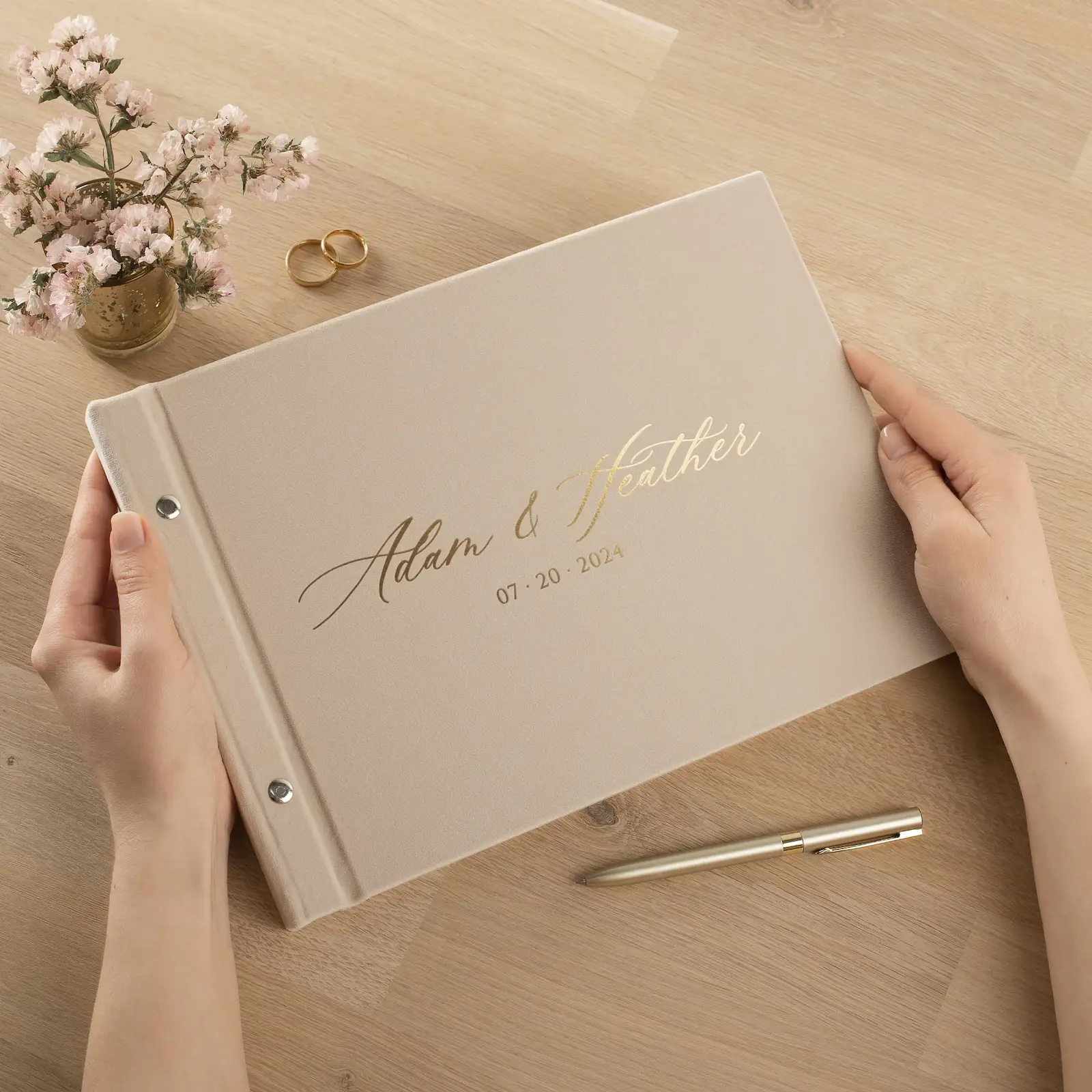 Velvet Wedding Guest Book - Image 2