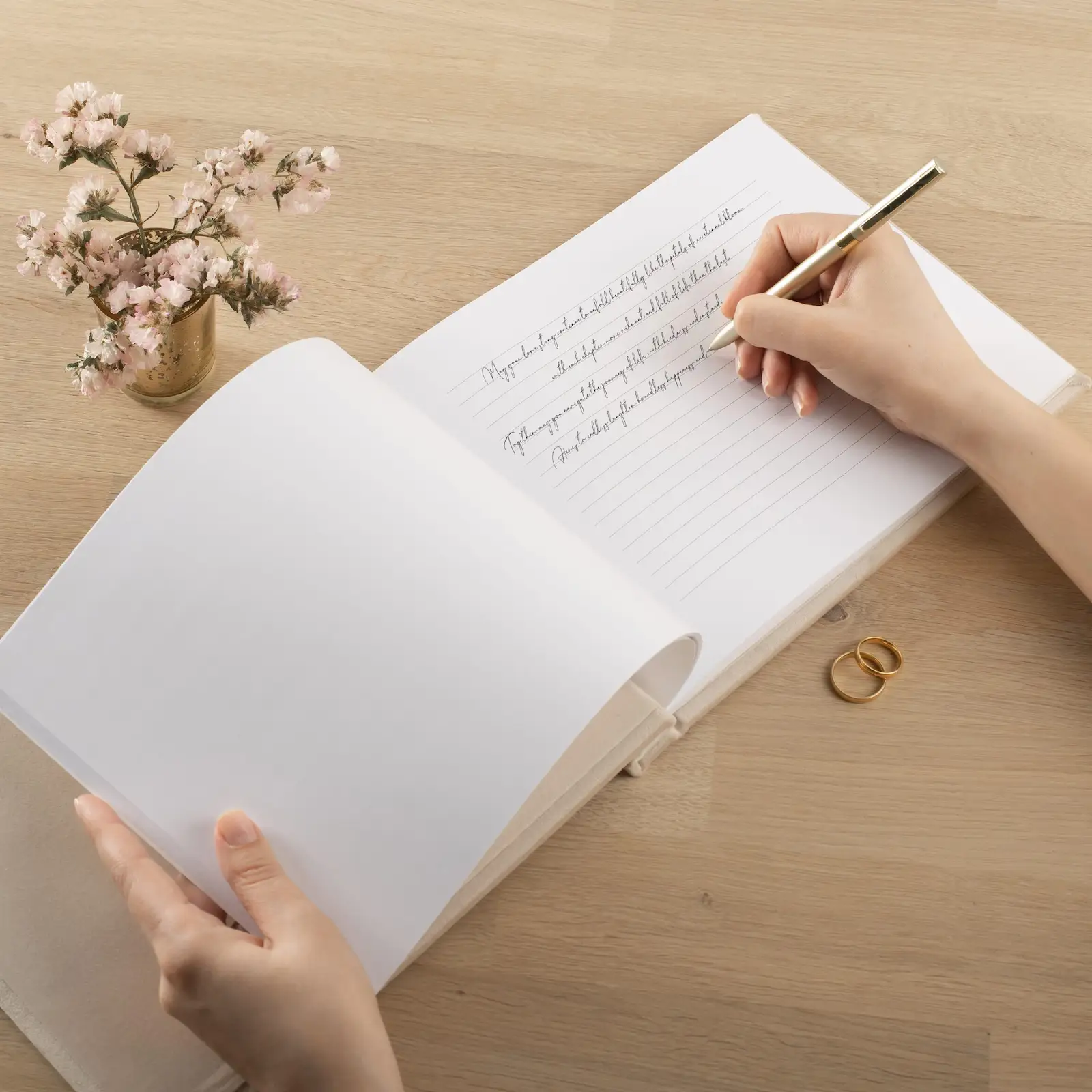 Velvet Wedding Guest Book - Image 5