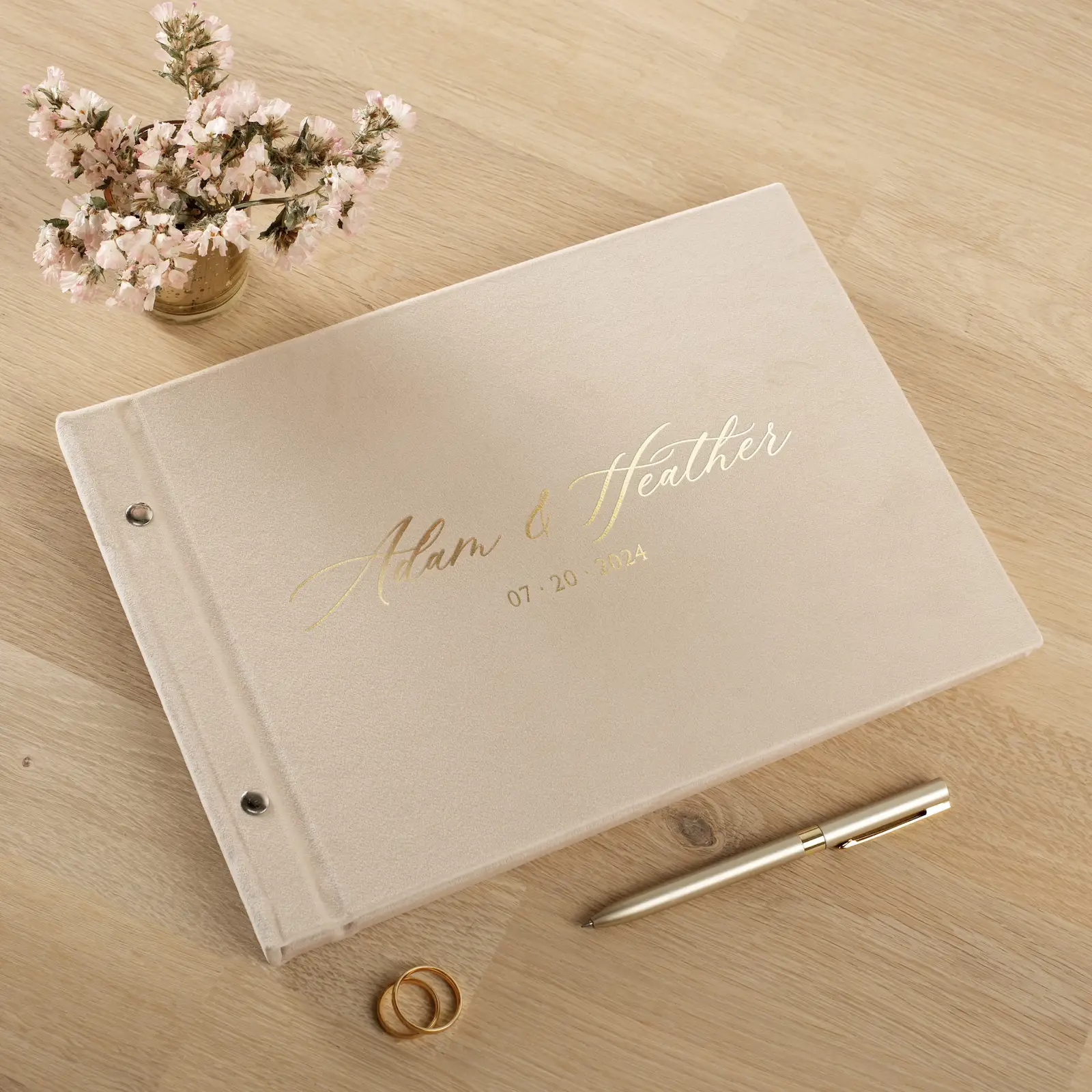 Velvet Wedding Guest Book
