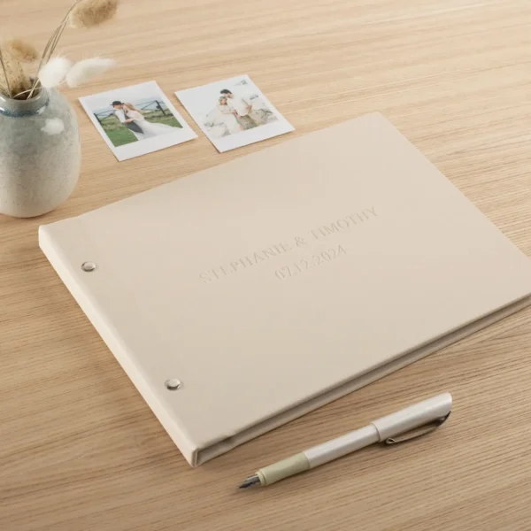 Eco Leather Wedding Guest Book