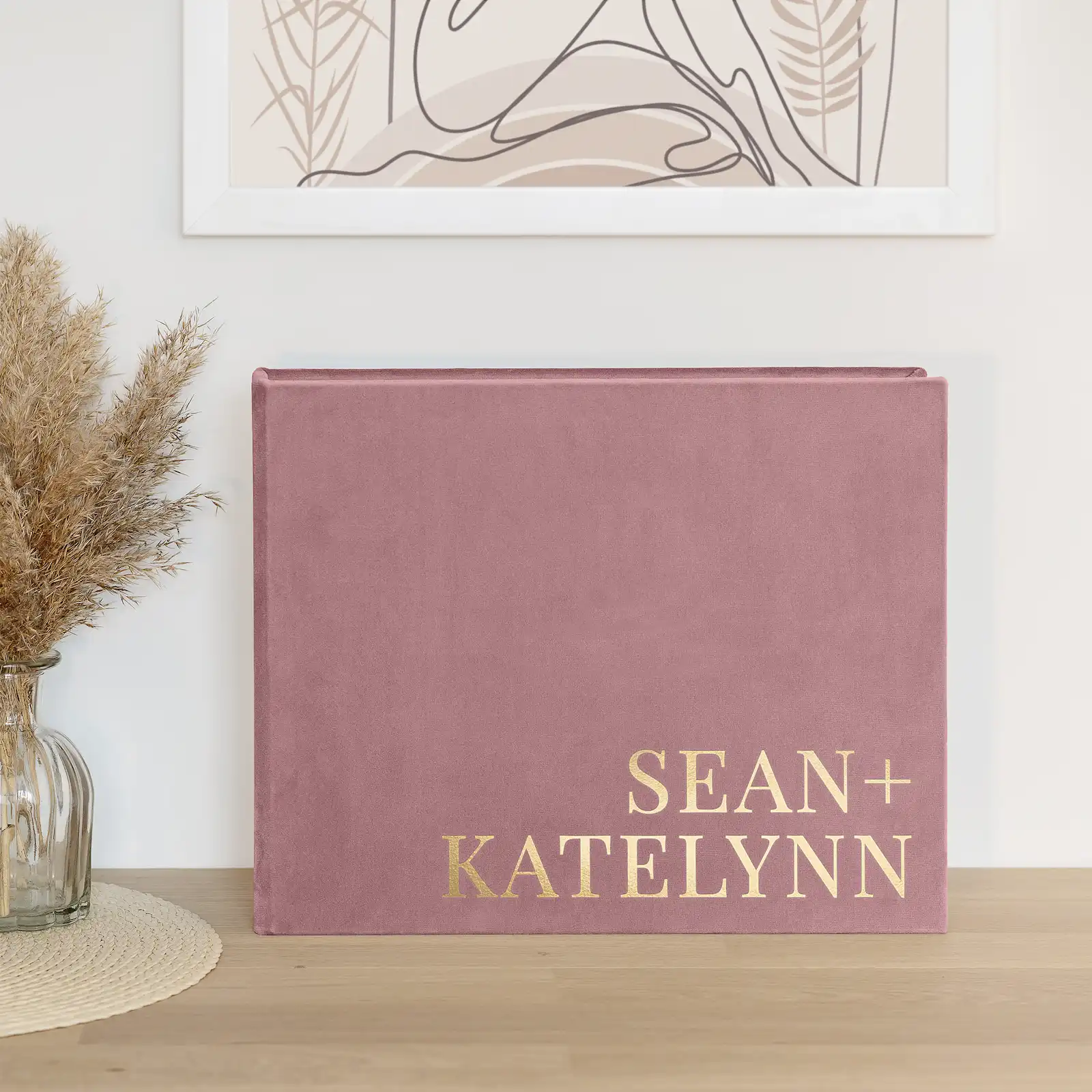 Velvet Wedding Guest Book - Image 3