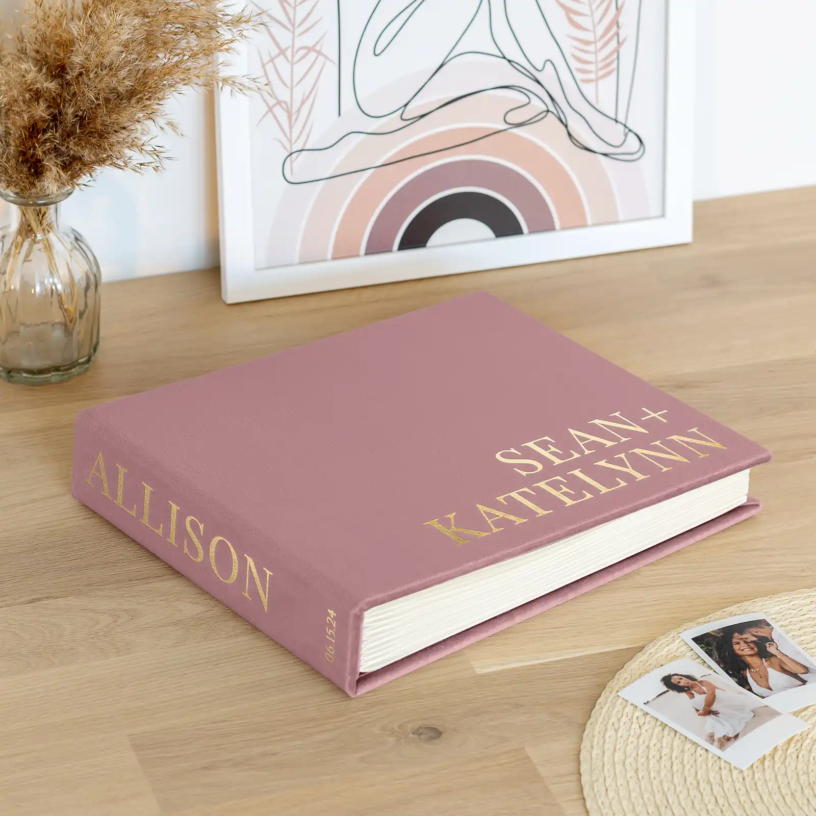 Velvet Wedding Guest Book - Image 5