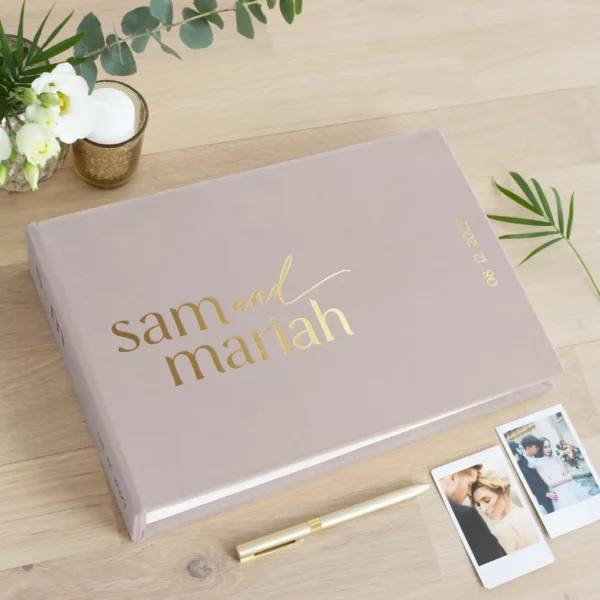 Velvet Wedding Guest Book W172