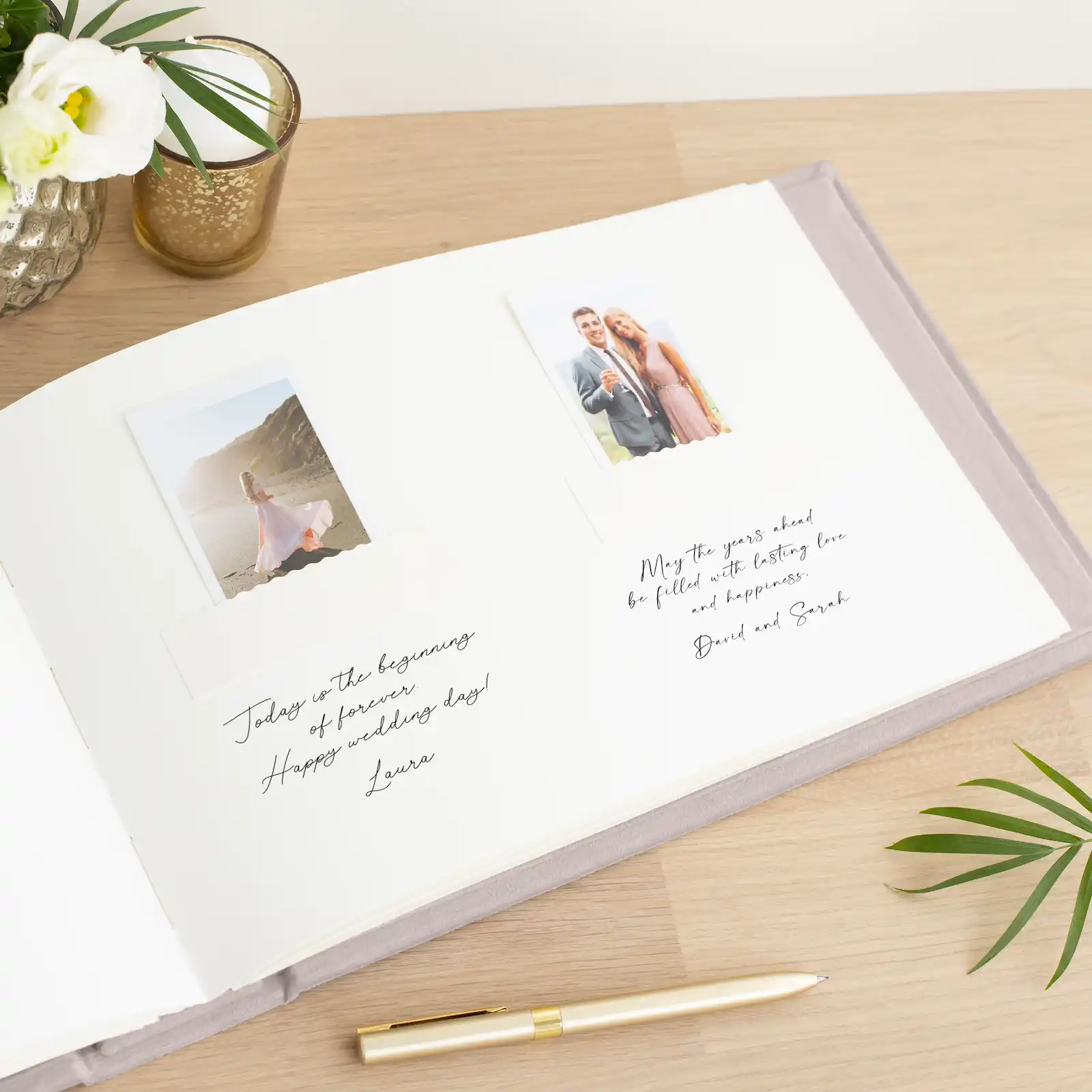 Velvet Wedding Guest Book W172 - Image 3