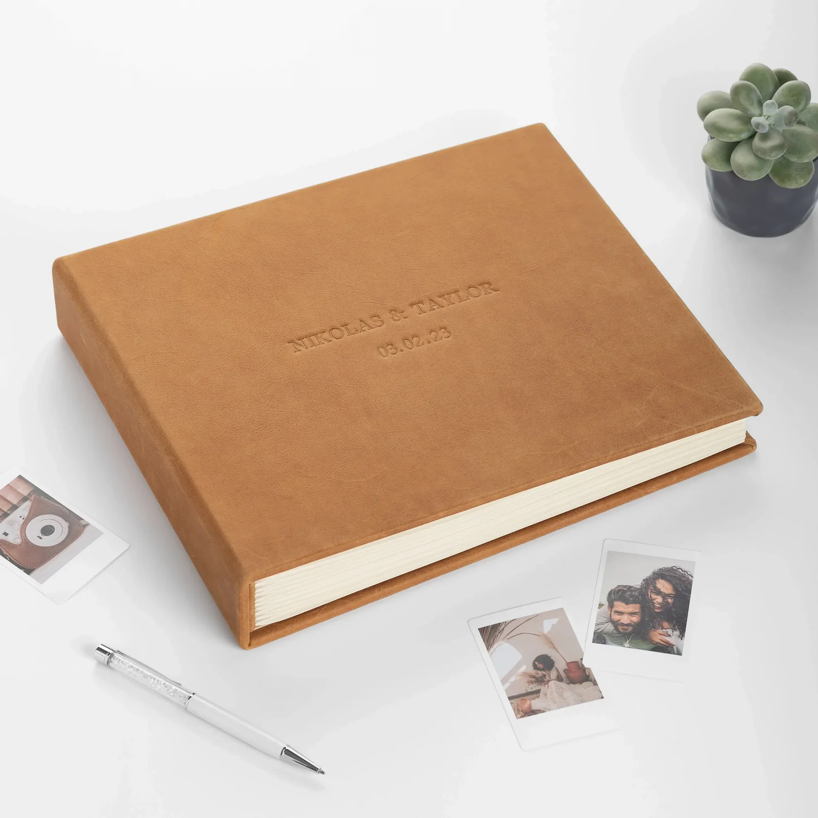 Leather Wedding Guest Book - Image 2