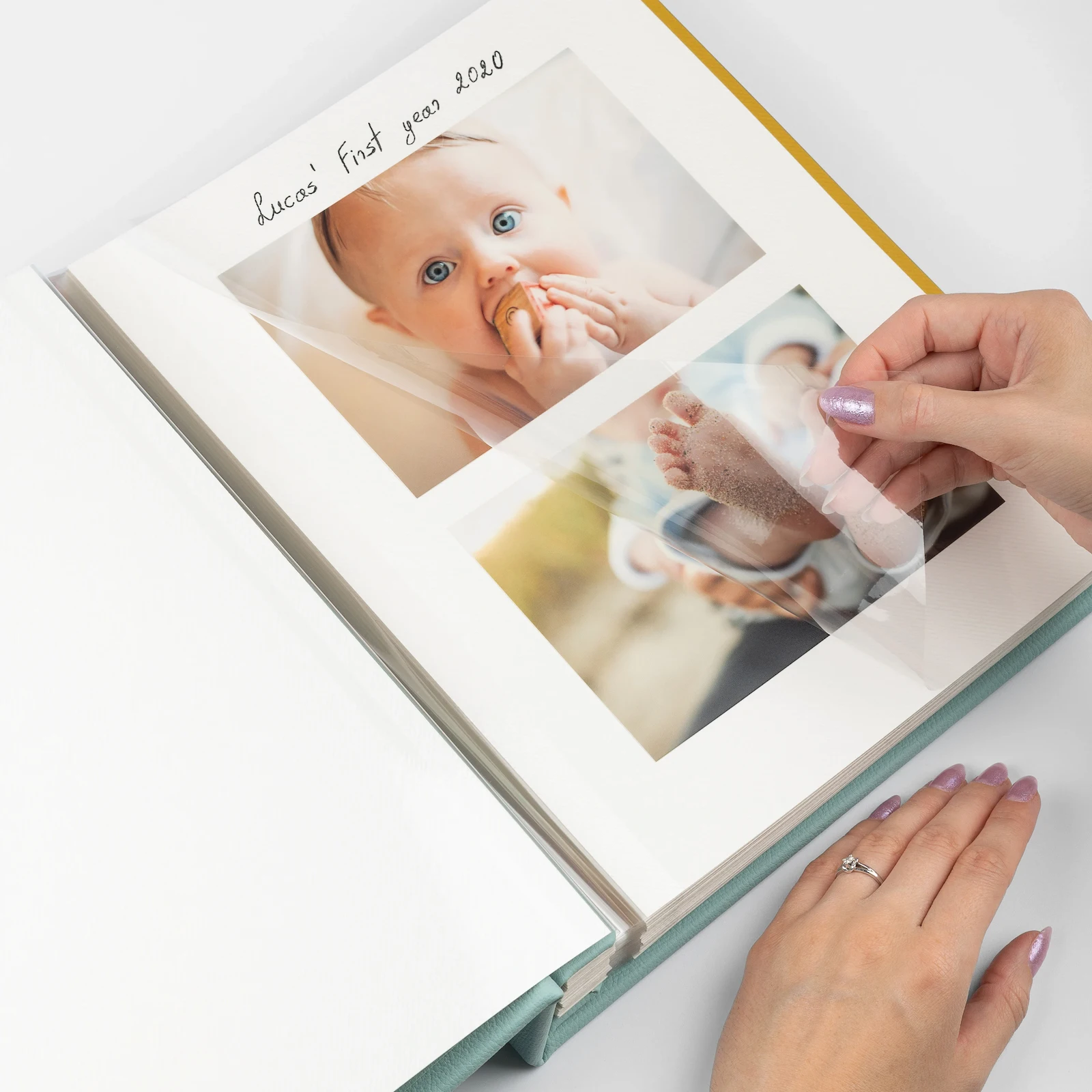 Eco Leather Baby Self Adhesive Photo Album, Design B1 UV - Image 5