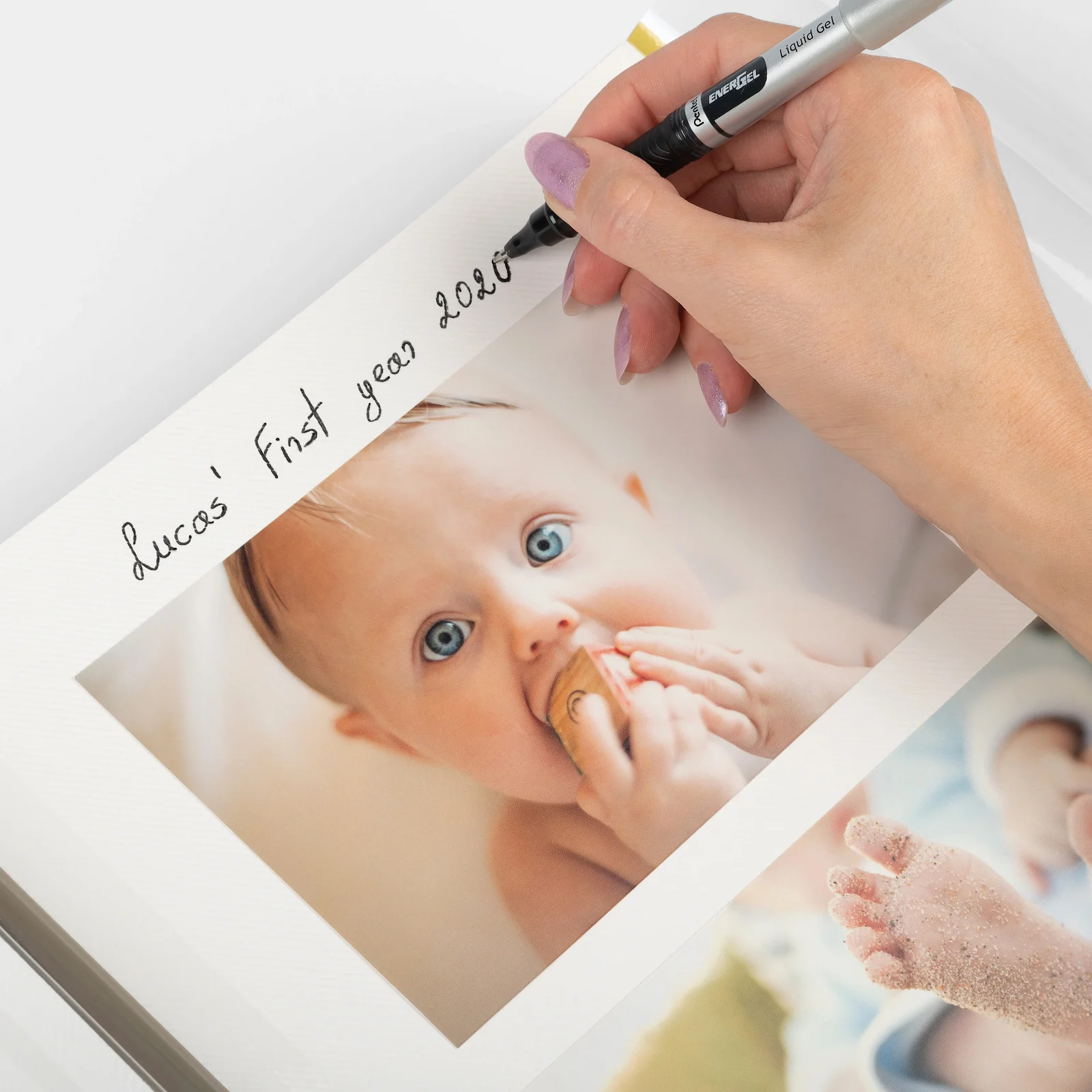 Eco Leather Baby Self Adhesive Photo Album, Design B1 UV - Image 4