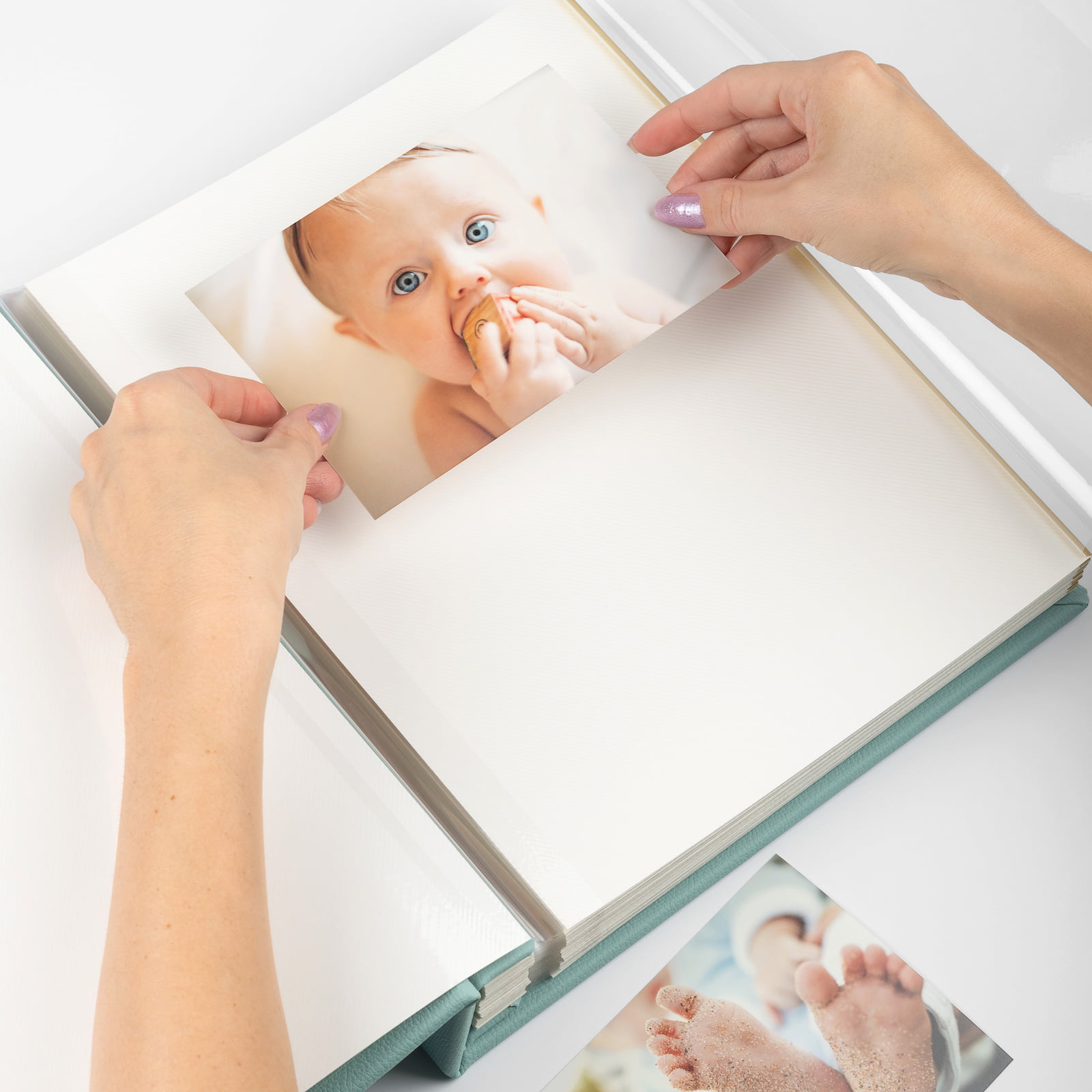Eco Leather Baby Self Adhesive Photo Album, Design B2 UV - Image 4