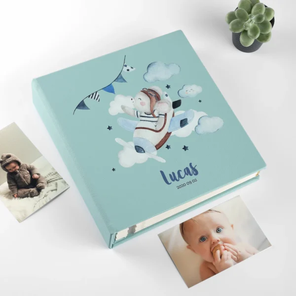 Eco Leather Baby Self Adhesive Photo Album, Design B2 UV