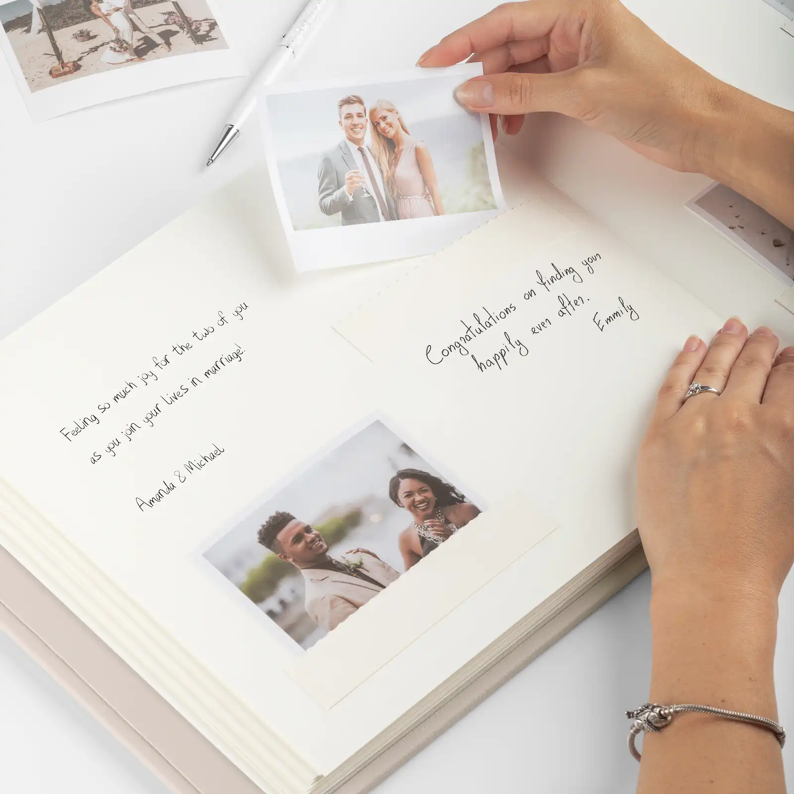 Eco Leather Wedding Guest Book W1 UV - Image 2