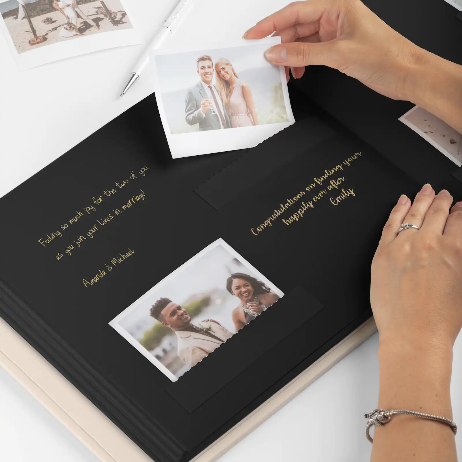 Eco Leather Wedding Guest Book W1 UV - Image 5