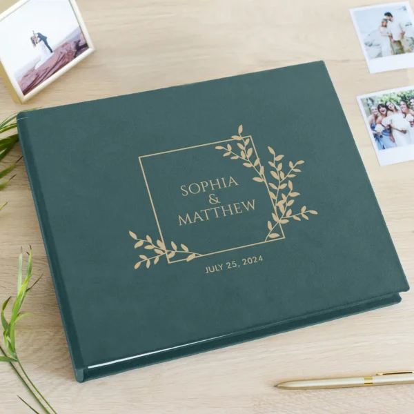 Velvet Wedding Guest Book